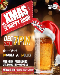 Brown Maximalist Christmas Happy Hour Design Video Template Instagram Portrait