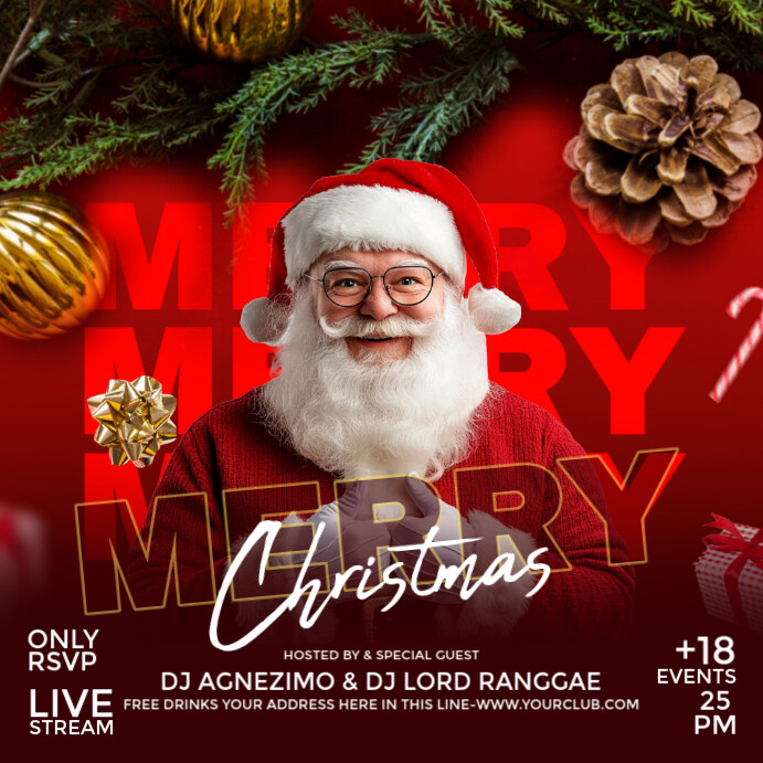Copy of Brown Maximalist Christmas Night Party Instagram Post ...