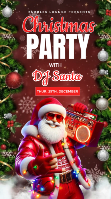 Plantilla de Brown Maximalist Christmas Party Design Template Instagram ...