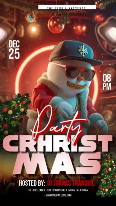 Brown Maximalist Christmas Party Instagram Story Template | PosterMyWall