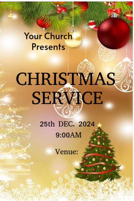 Brown maximalist Christmas poster Template | PosterMyWall