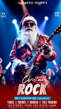 Brown Maximalist Christmas Rock Party Facebook Story template