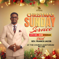Marrone Christmas Sunday Service Pos Instagram Template