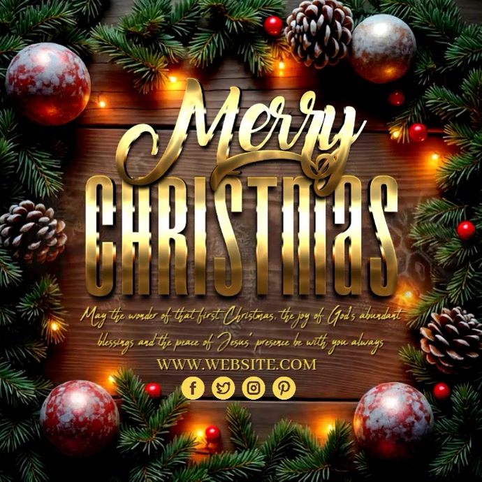 Brown Maximalist Christmas Video Instagram Post Template | PosterMyWall