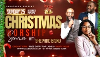 Brown Maximalist Christmas Worship Church Service Service  Blog Header template