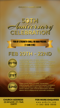 Brown Maximalist Church Anniversary Instagram Story template