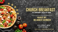 Brown Maximalist Church Breakfast  Digital Display (16:9) template