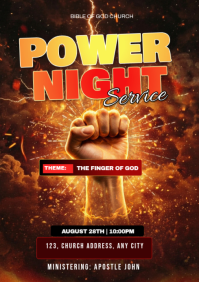 Brown Church Event A3 Template