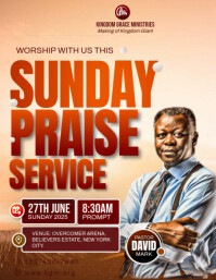 Brown Maximalist Church  Flyer (us Letter) template