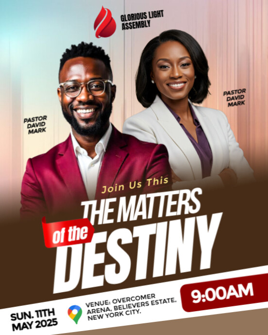 Brown Maximalist Church Flyers Instagram Portrait Template | PosterMyWall