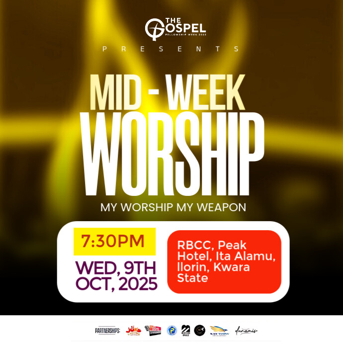 Copy of Brown Maximalist Church Midweek Service Instagram Post ...