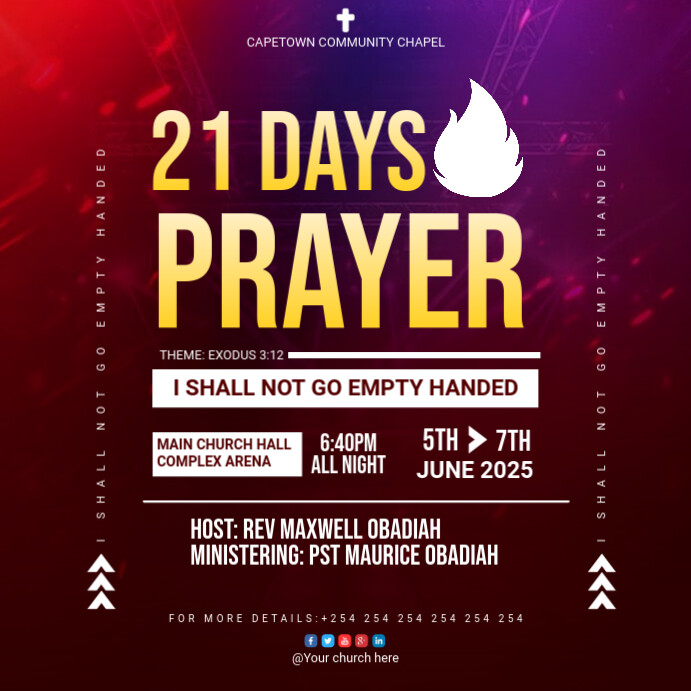 Copy of Brown Maximalist Church Prayer Service Instagram Post ...