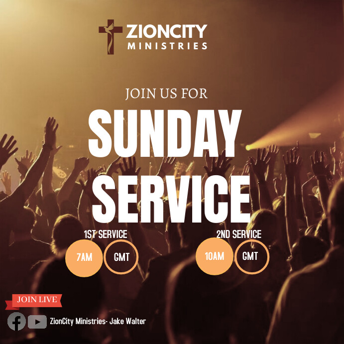 Copy of Brown Maximalist Church Service Instagram Po | PosterMyWall