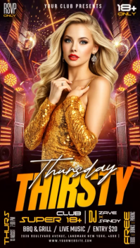 Black Club Event เรื่องราวบน Instagram Template