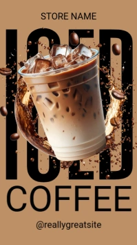 Brown Maximalist Coffee  Instagram Story template