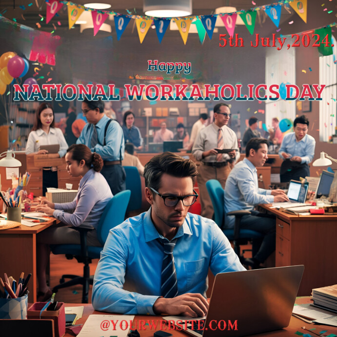 Brown Maximalist Colourful Happy National Wor Template | PosterMyWall