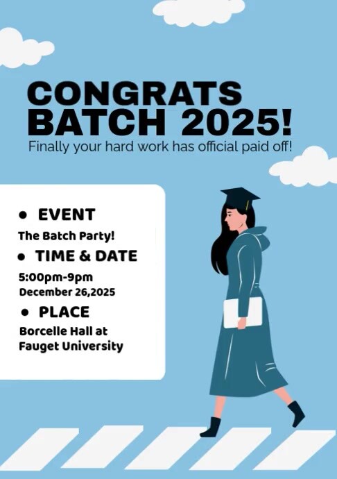 Brown Maximalist Congrats Batch 2025! Post A4 template