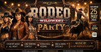 Brown Maximalist Country Music Event Facebook Event Cover template