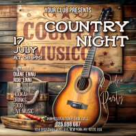 Brown Country Night Event Quadrato Template