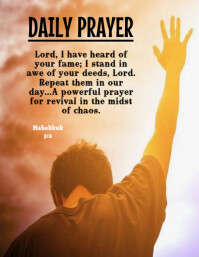 Brown Maximalist Daily Prayer Flyer (us Letter) template