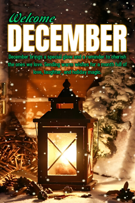 Plantilla de Brown Maximalist December Greetings Poster | PosterMyWall