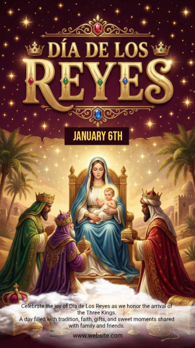 Brown Maximalist Dia De Los Reyes Instagram Story Template | PosterMyWall