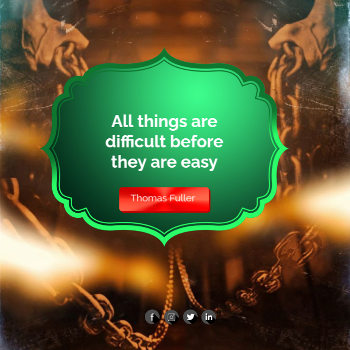 Brown Maximalist Difficult  Instagram Post quote template