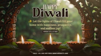 Brown Maximalist Diwali Celebrations Digital Display (16:9) template