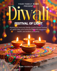 Brun Diwali Festival Greeting Instagram Portrait Template