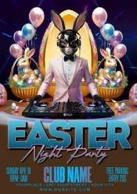 Brown Maximalist Easter A3 template