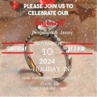 Brown Maximalist Engagement Invitation Video Cuadrado (1:1) template