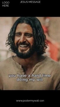 Brown Maximalist Even Then,i Will Stay-a Message From Jesus  Digital Display (9:16) template