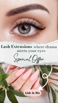 Brown Maximalist Eyelash Extensions  Tiktok V template