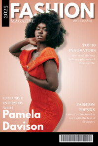 Brown Maximalist Fashion Magazine Cover  Poster โปสเตอร์ template