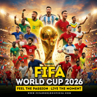 Brown Maximalist FIFA World Cup 2026 Instagram Post template