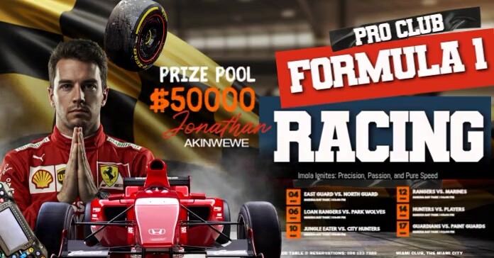 Brown Maximalist Formula 1 Race Schedule Facebook Shared Image template