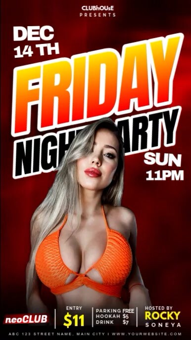 Brown Maximalist Friday Night  Instagram Story template
