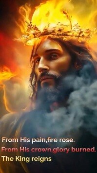 Brown Maximalist From Pain To Power-the Risen Flame Digital Display (9:16) template