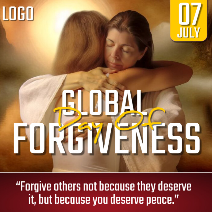 Brown Maximalist Global Forgiveness Day Instagram Post template