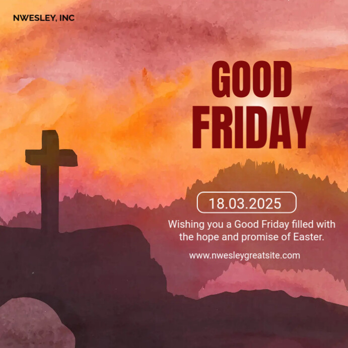 Brown Maximalist Good Friday Square (1:1) template
