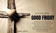 Brown Maximalist Good Friday Wishes  Tag Etiqueta template