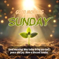 Brown Maximalist Good Sunday  Logo template