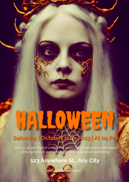Brown Maximalist Halloween A2 template