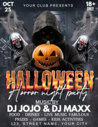 Brown Maximalist Halloween Flyer (us Letter) template