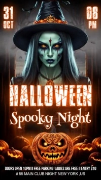 Brown Maximalist Halloween  Instagram Story template