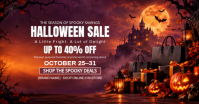 Red Halloween Sale Facebook Shared Image Template