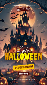 Brown Halloween Sale Instagram Story Template