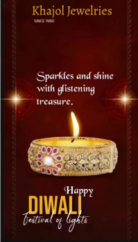 Brown Maximalist Happy Diwali Festival Business Card Ikhadi Lebhizinisi template