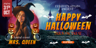 Brown Maximalist Happy Haloween Eventbrite Banner template