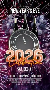 Brown Maximalist Happy New Year 2026 Instagram Story template